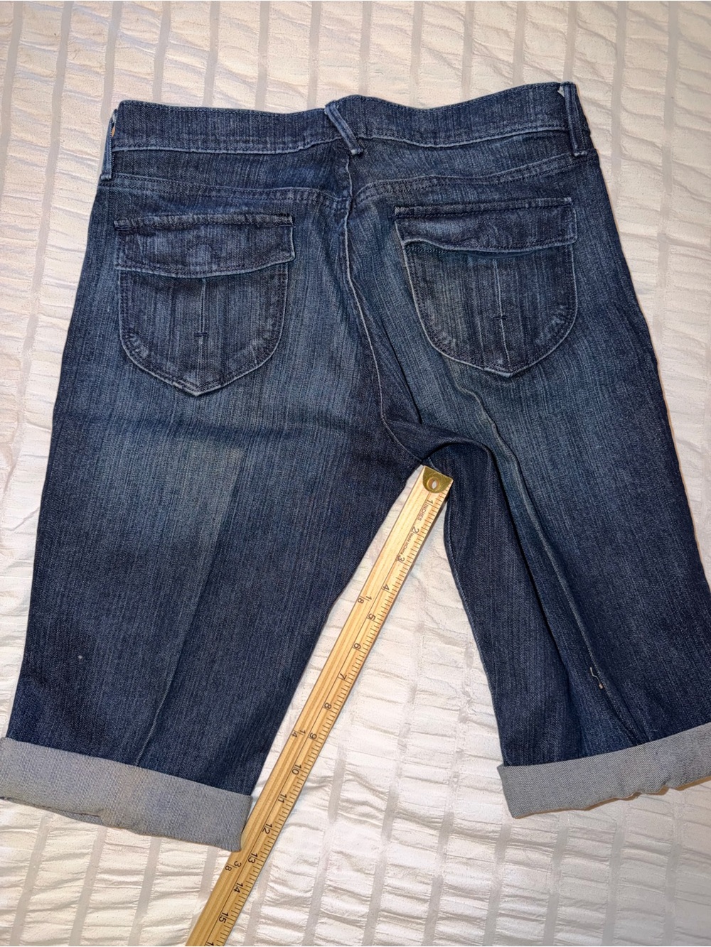 Old Navy Women's Dark Blue Denim Jean Shorts - Picture 4 of 4